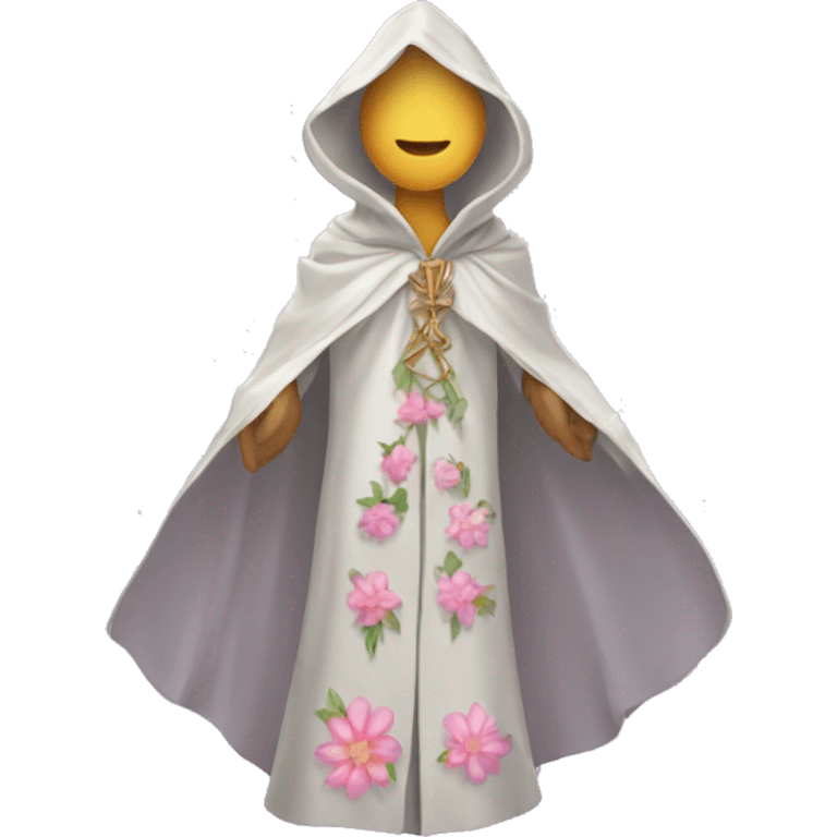 empty crystal magical robes covered with flowers emoji