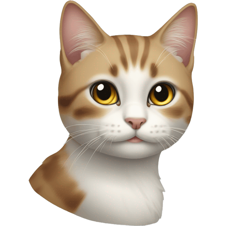 kucing berwarna putih emoji