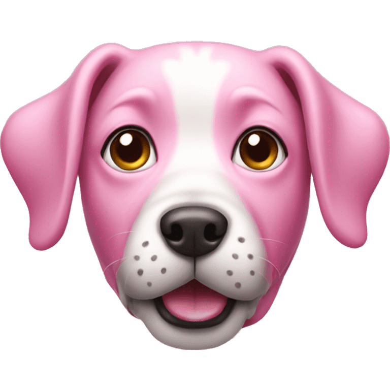 Pink dog emoji