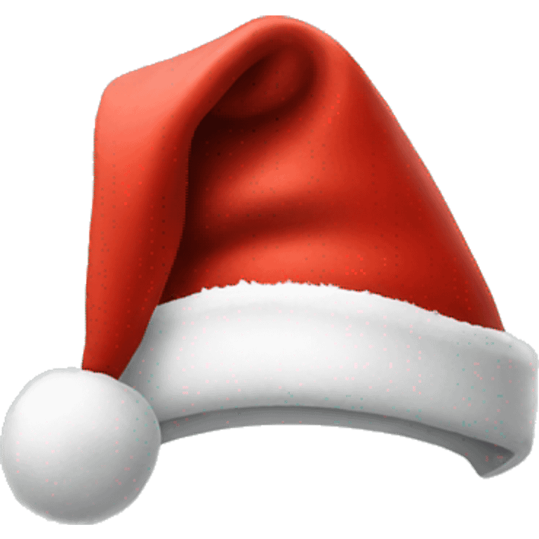 A realistic red Santa hat emoji