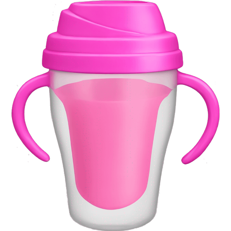 Create a pink sippy cup  emoji