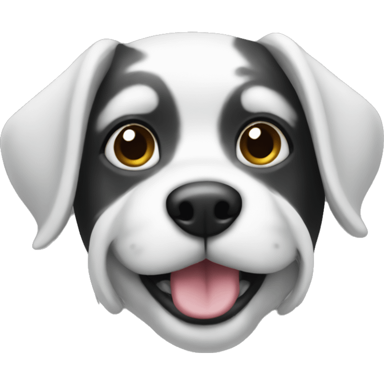 Dog black and white  emoji