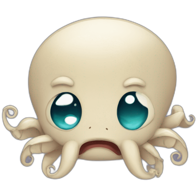 Cute kraken cute face crying emoji