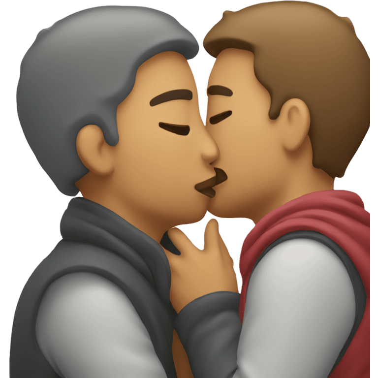 person kissing another  emoji