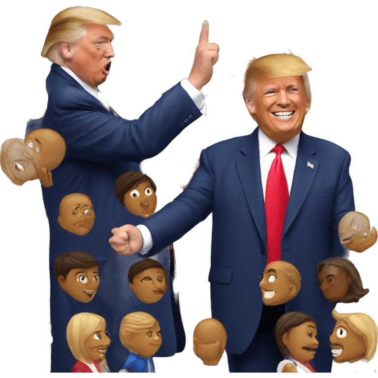 trump high fiving kamala  emoji