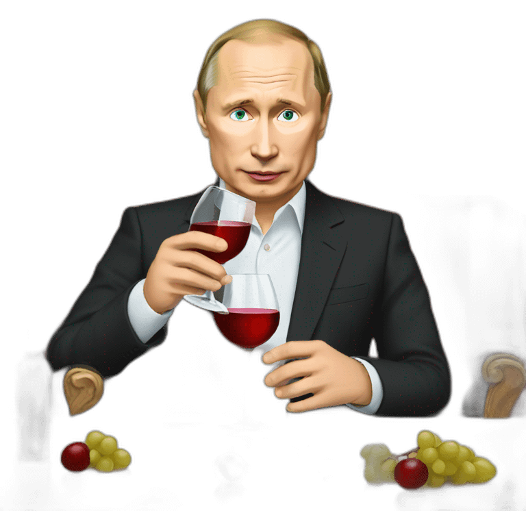 putin drinking wine emoji