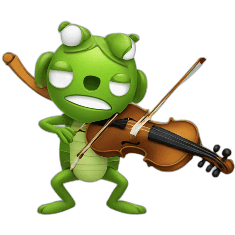 Cricket playing violin emoji