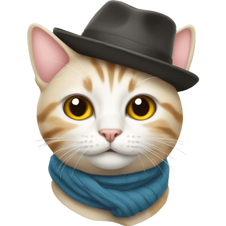 Cat wearing a hat emoji