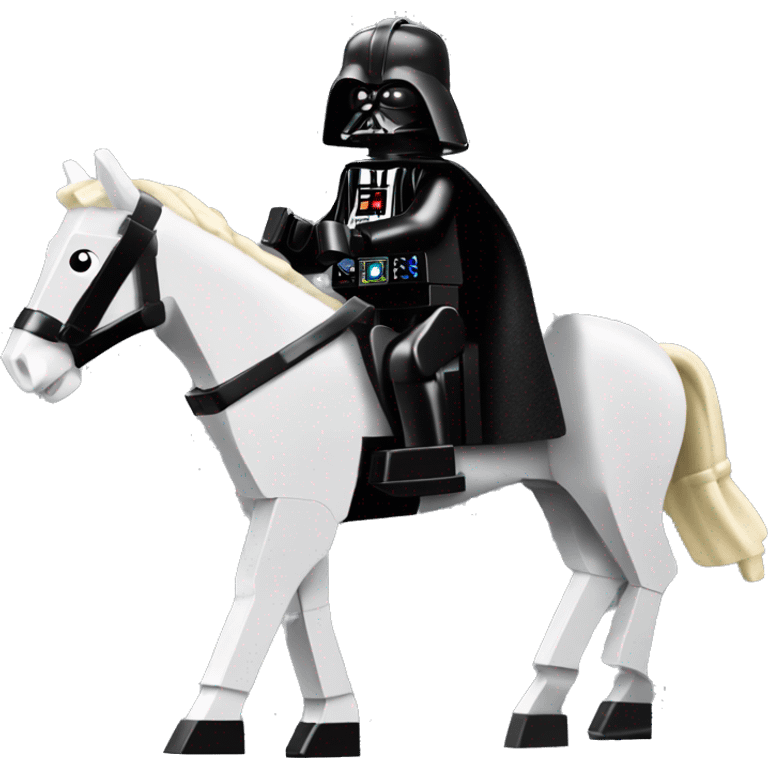 Lego horse racing Darth Vader’s horse  emoji