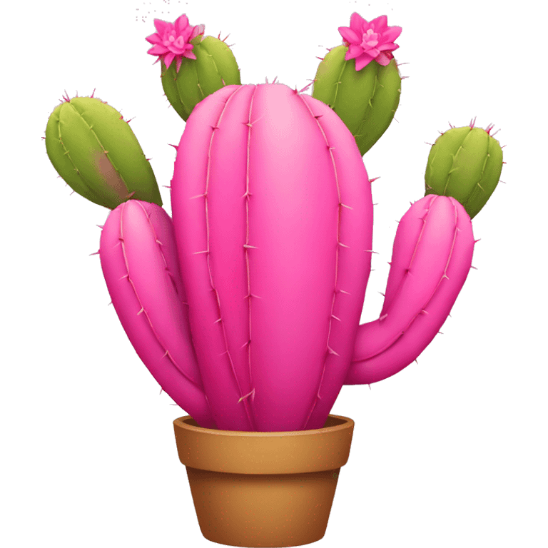 Pink cactus  emoji