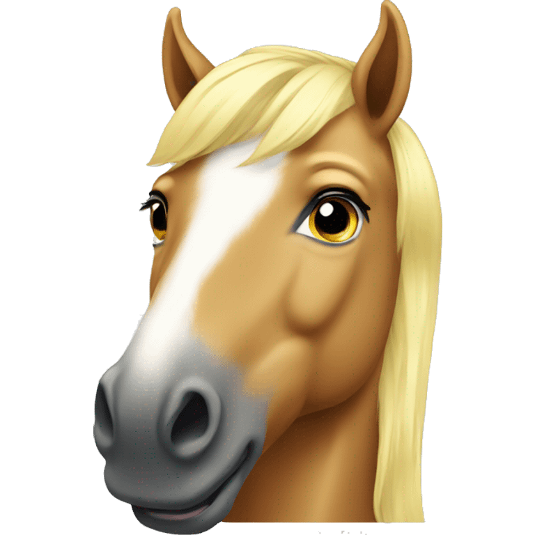 Blond horse emoji