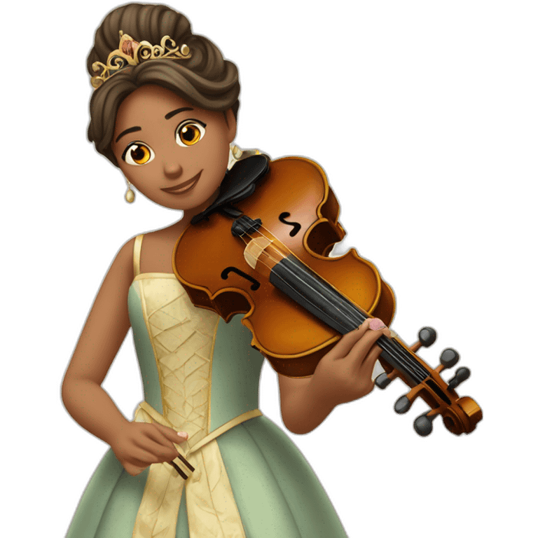 princesa tocando el violín emoji