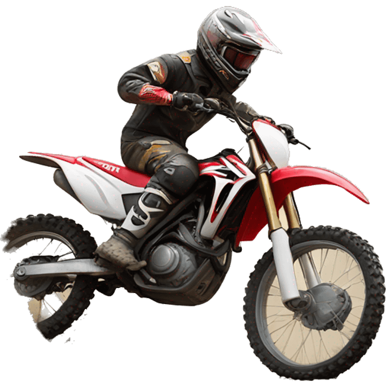 Honda dirt bike burnout in mud emoji