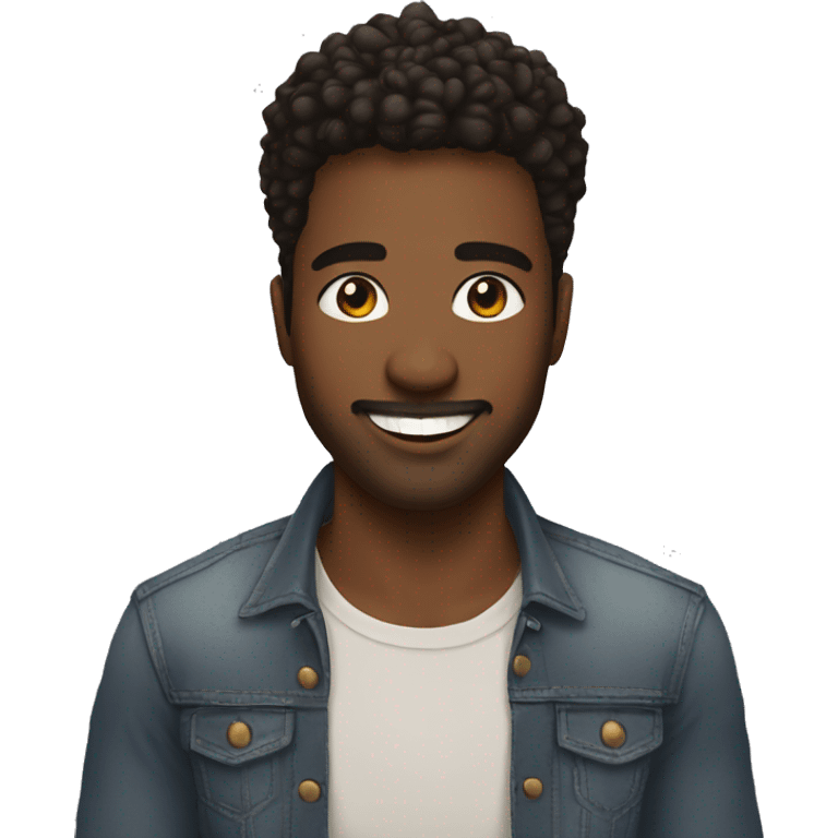 Portrait, American Male, Gay, Feminine 23	Black	Handsome features, soulful brown eyes, infectious smile	Aspiring musician emoji