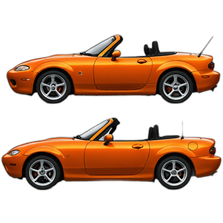 mazda mx-5 nb 1999 orange evolution emoji