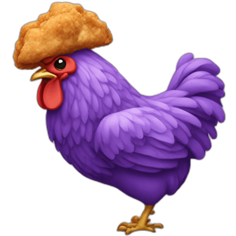 A purple piece of fried chicken emoji