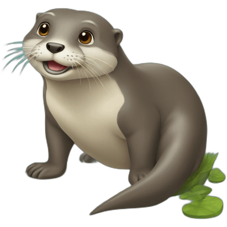 Loutre sur un éléphant emoji