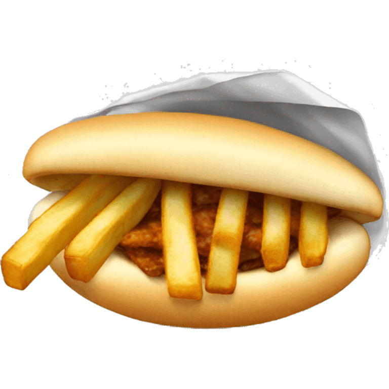 Gyro with fries inside emoji