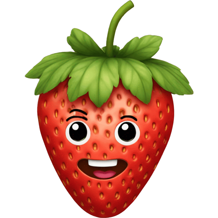 Strawberry wearing a hat emoji