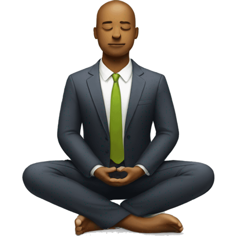 businessman meditating emoji