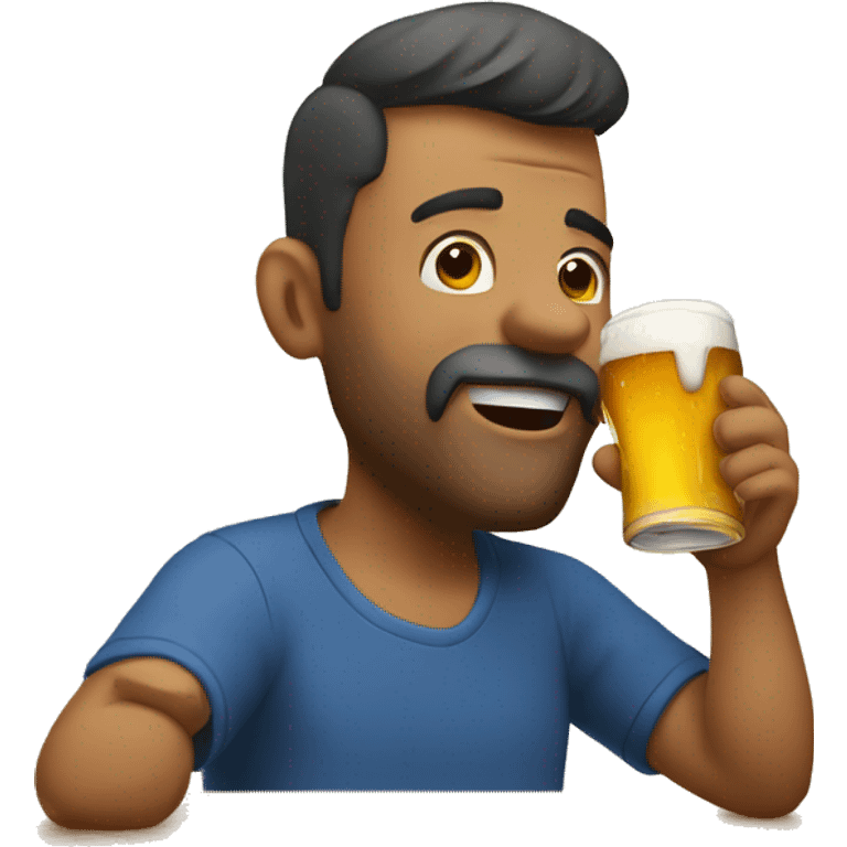 a dad drinkin beer emoji