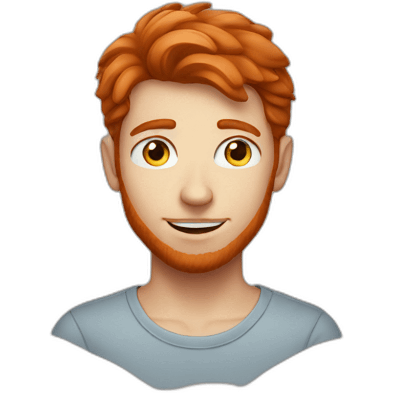 Redhead guy with blue eyes emoji