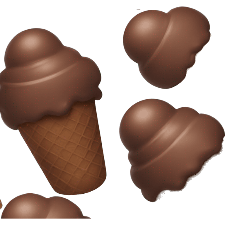 chocolate ice cream emoji