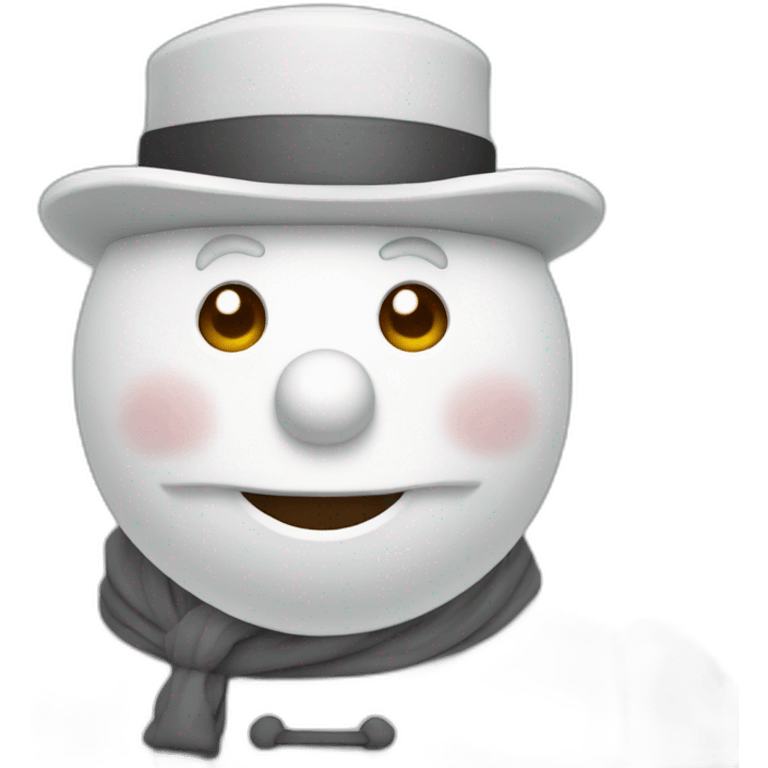 Bonhomme de neige choqué emoji