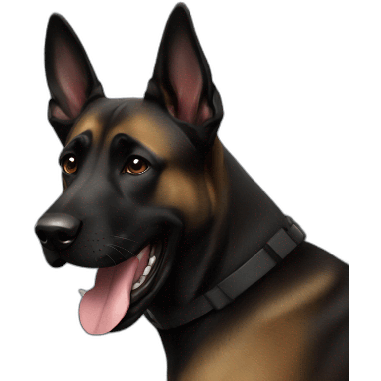 black-dog-malinois-happy emoji