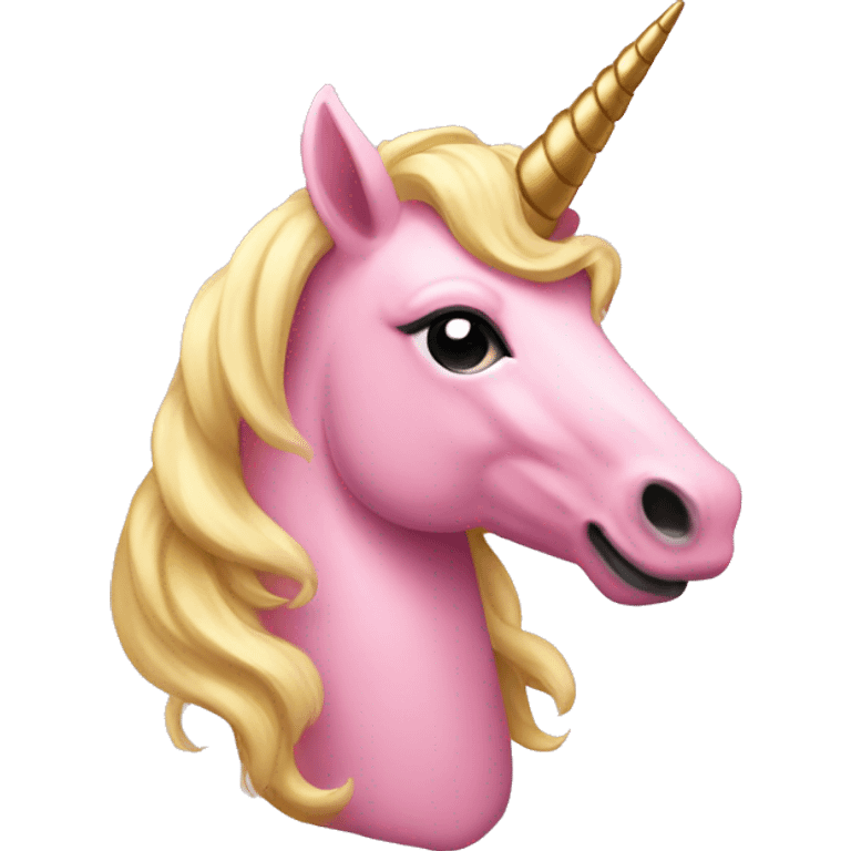 Pink and gold Unicorn emoji