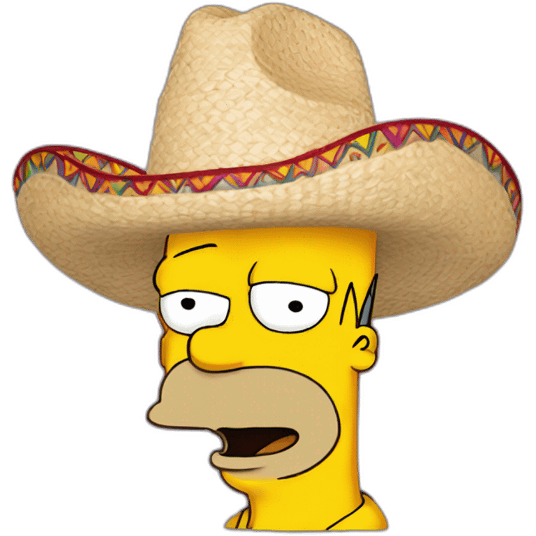 Homer Simpson Sombrero  emoji