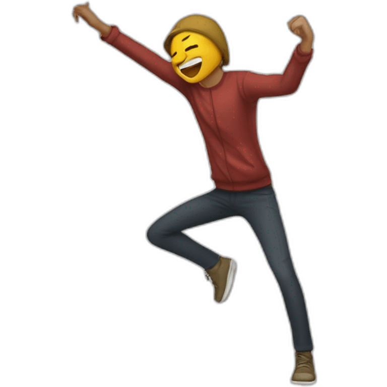 quelqu'un qui fait un dab emoji