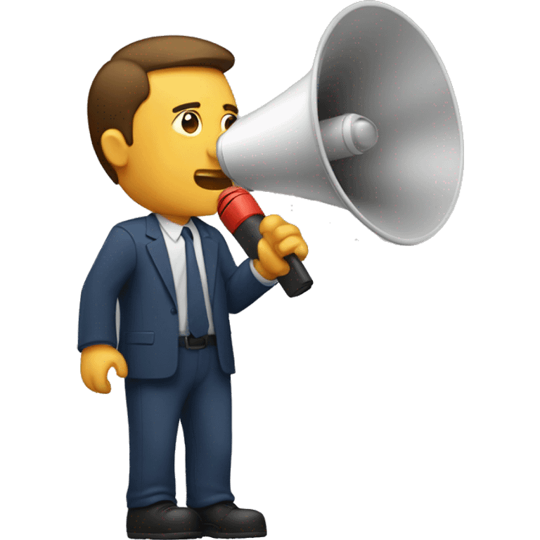 A man speaking in loudspeaker  emoji