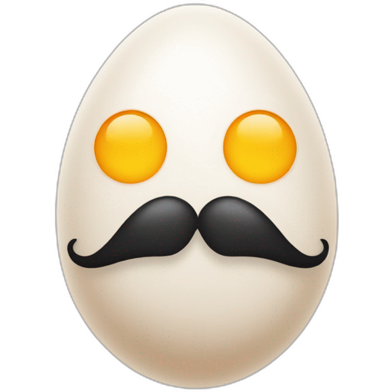 upside-down-egg with mustache emoji