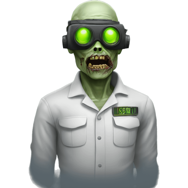 Zombie wearing night vision goggles emoji