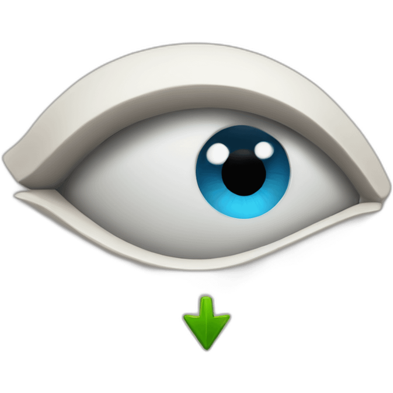 Eye and arrow cursor emoji