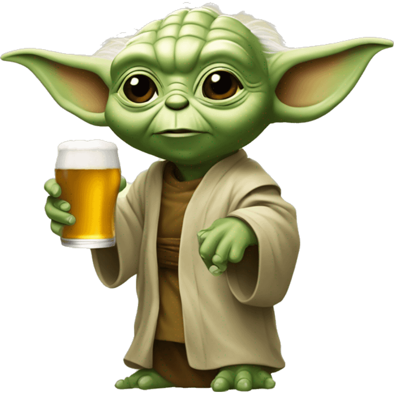 Yoda qui boit une bière  emoji