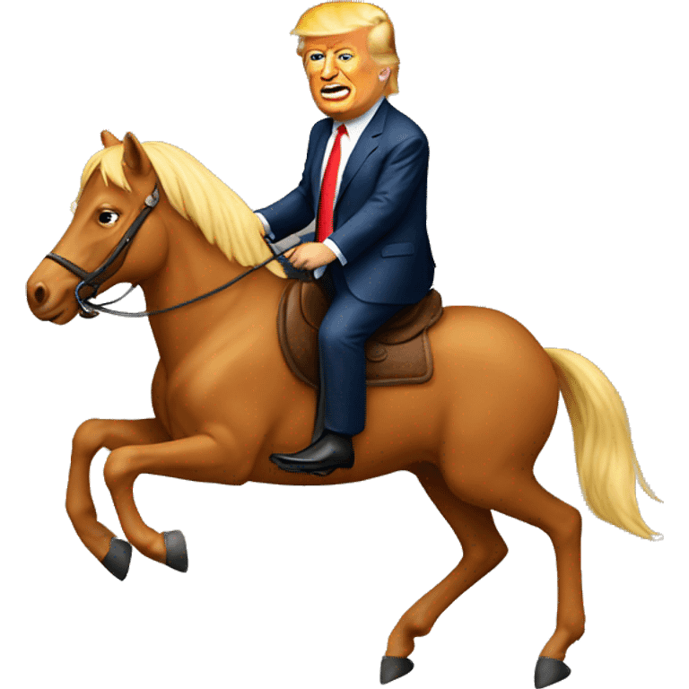 Trump riding animal emoji