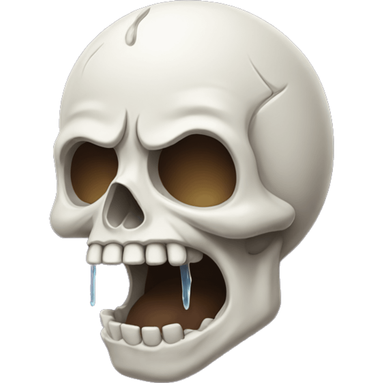 Skull crying emoji