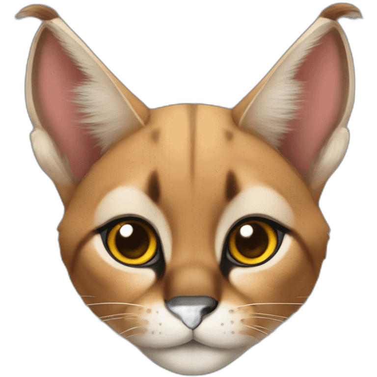 a cute adult caracal cat emoji