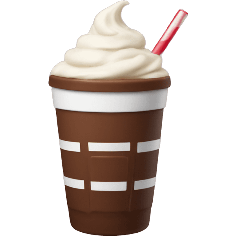 Football drinking milkshake emoji