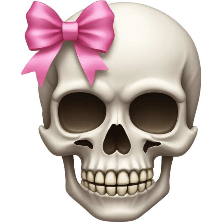 Skull with a pink bow emoji