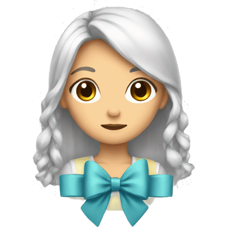 bow on girl emoji