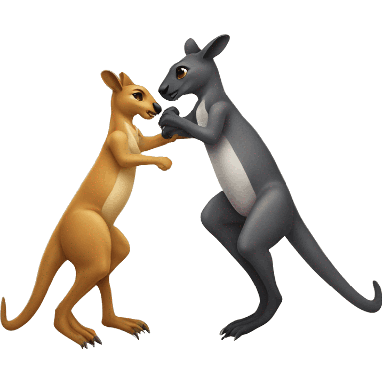 Kangaroo fighting a cheetah  emoji