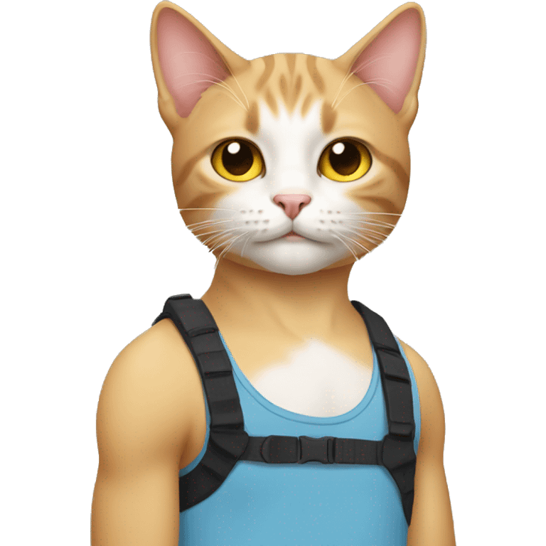 Cat with a tank top emoji