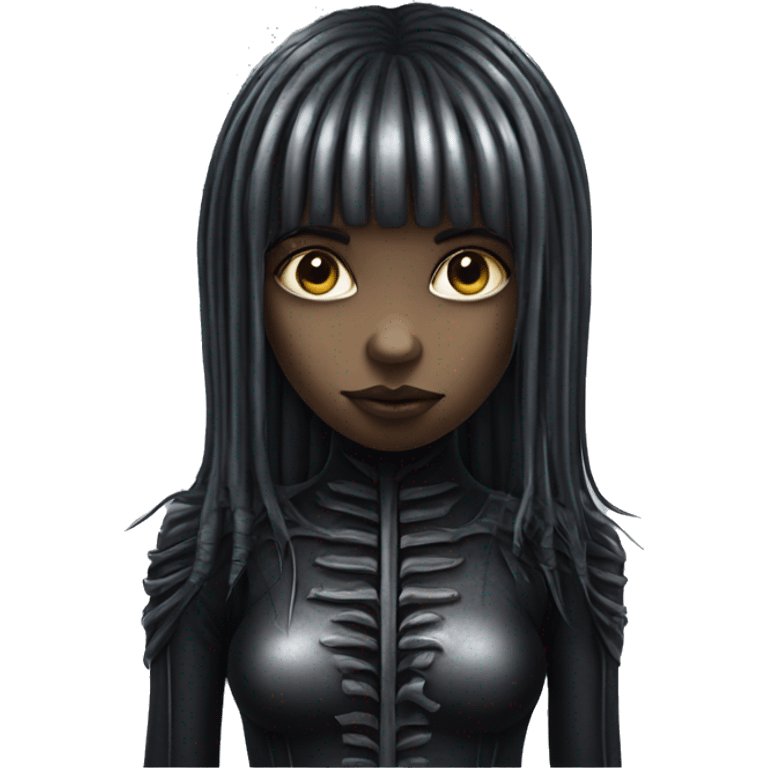 Girl with giger hair emoji