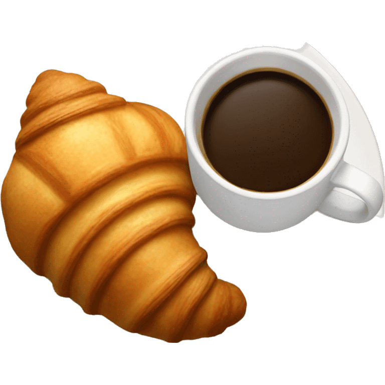 Croissant with coffee  emoji