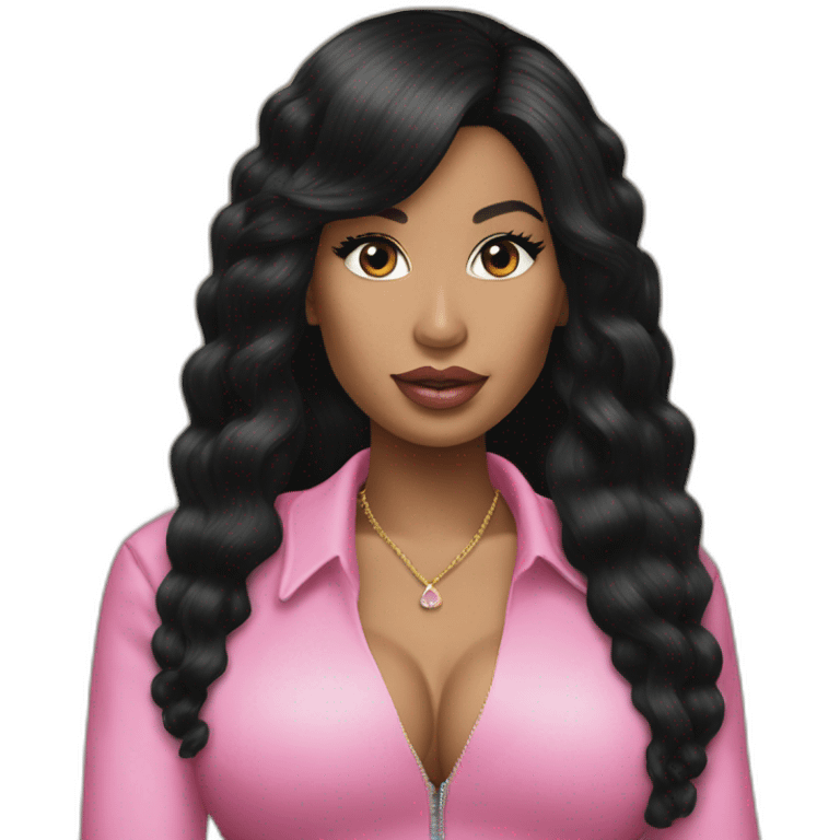 Nicki Minaj dark hair emoji