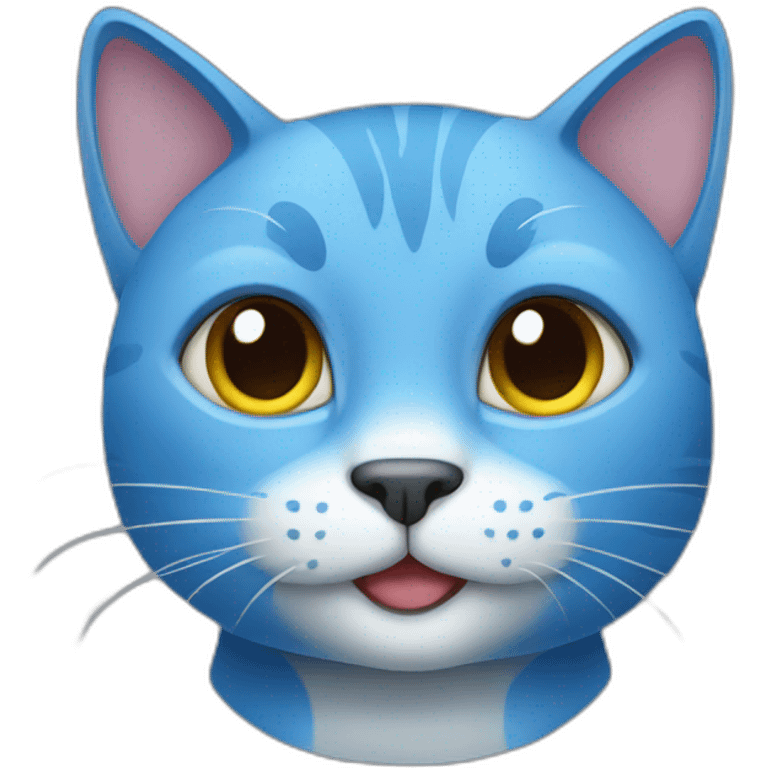 Blue cat emoji