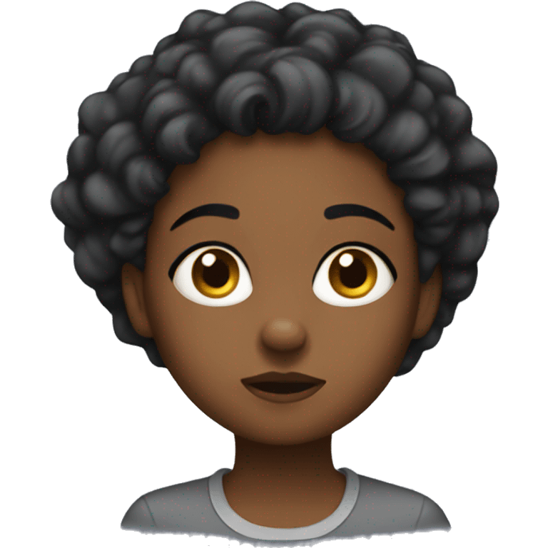 bored black girl  emoji